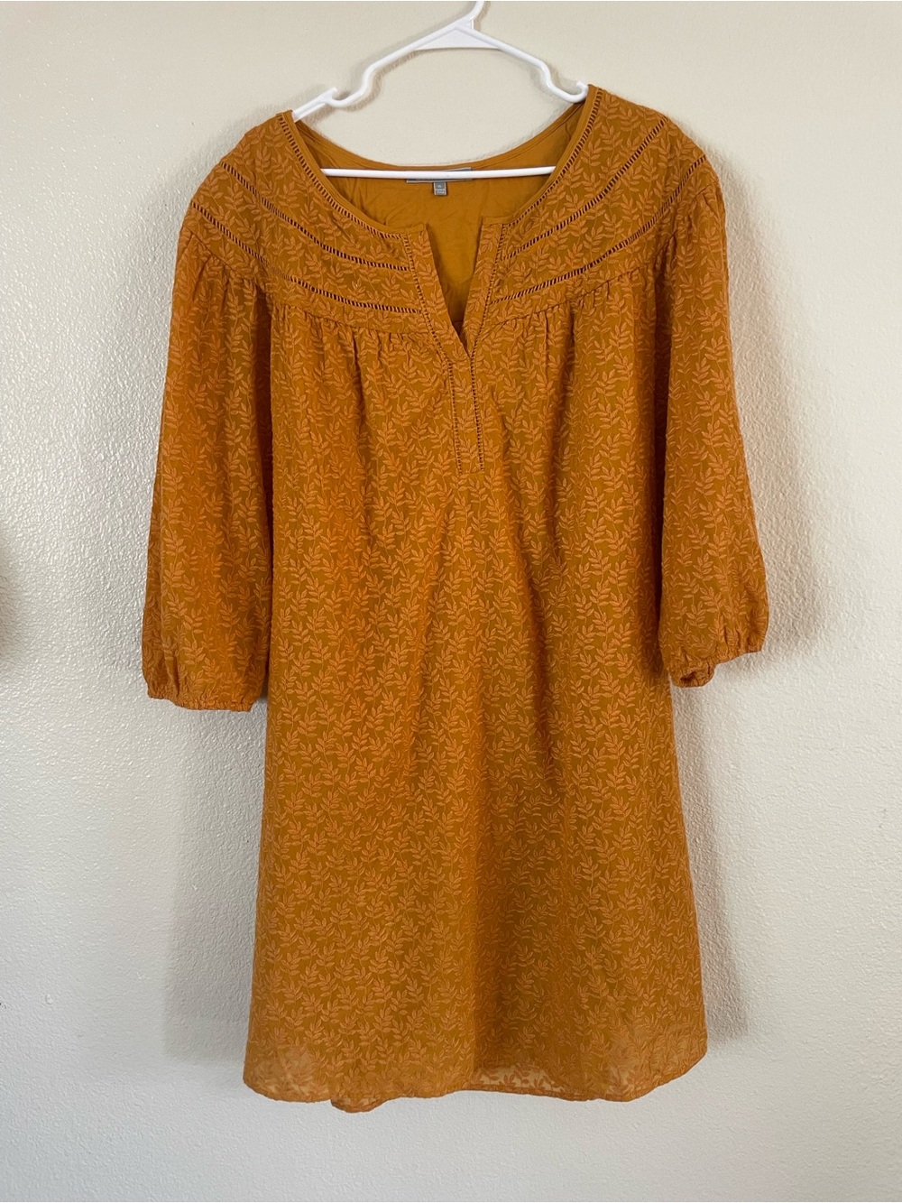 Daniel Rain Gold Embroidered Tunic Dress